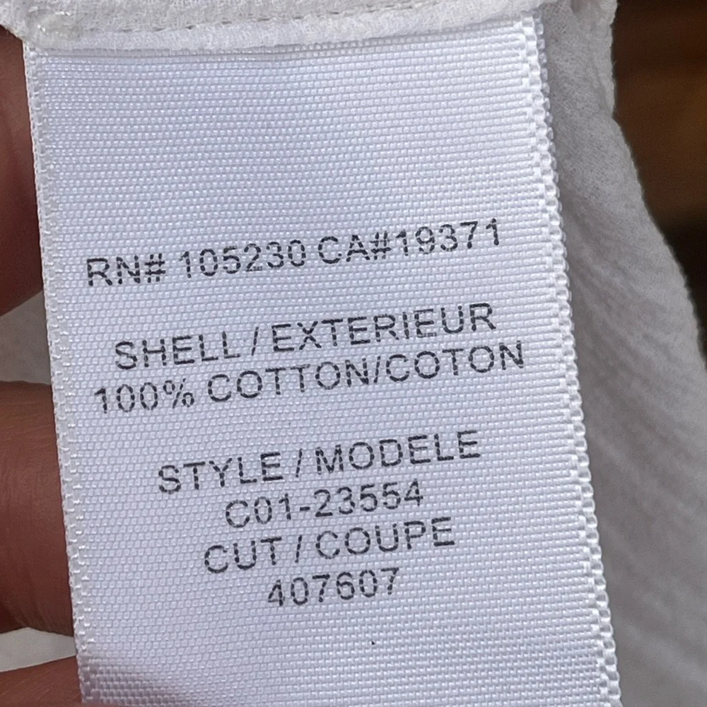 JOIE | White V-Neck Blouse XS - Picture 3 of 3